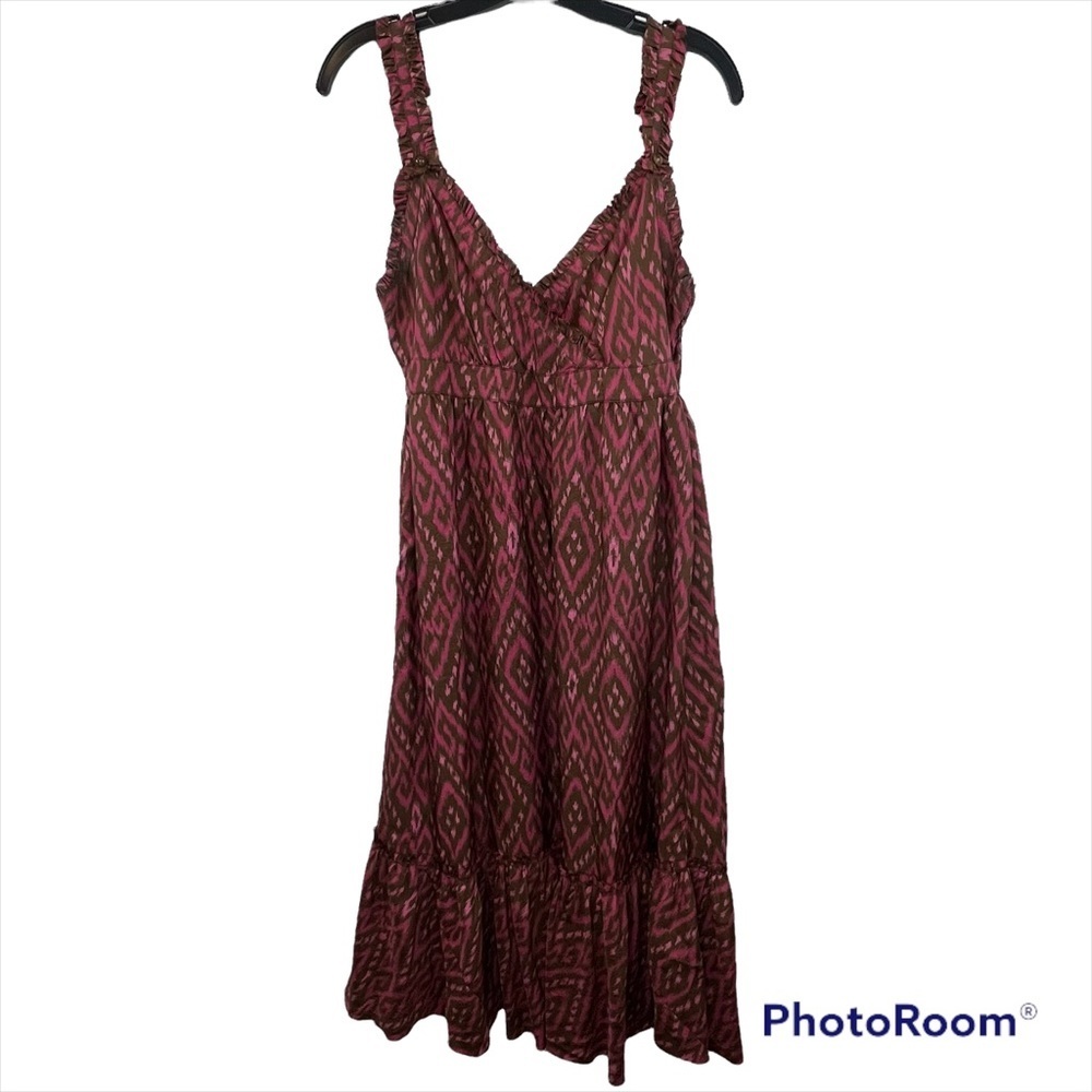 Joie Pink and Brown silk Patterned Dress